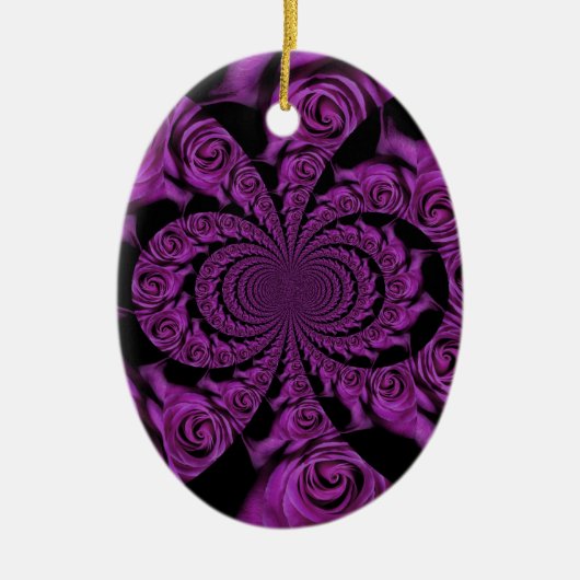 Ornement Ovale En Céramique Saint Valentin (Devant)