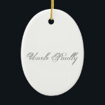 Ornement Ovale En Céramique Script monogramme<br><div class="desc">Personnalisez-le avec ce modèle de produits facile à utiliser. 3d Texte Monogramme pour un cadeau personnalisé pour vous-même ou vos proches. Les monogrammes et les noms de texte sont faciles à modifier pour répondre à vos besoins. Ajoutez une couleur arrière - plan ou changez l'image selon votre goût personnel. La...</div>