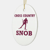 Ornement Ovale En Céramique Ski de fond (Gauche)