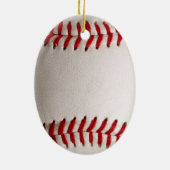 Ornement Ovale En Céramique Softball (Dos)