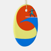 Ornement Ovale En Céramique Surf (Droite)