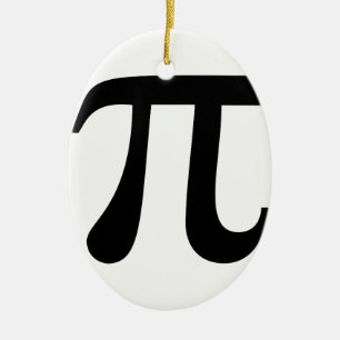Ornement Ovale En Céramique Symbole géant "Pi"