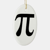 Ornement Ovale En Céramique Symbole géant "Pi" (Droite)