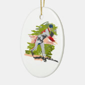 Ornement Ovale En Céramique Tangage de broc de base-ball (Gauche)