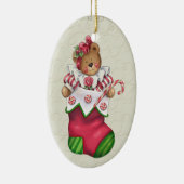 Ornement Ovale En Céramique Teddy Bear (Droite)