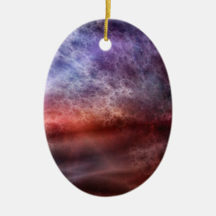 Ornement Ovale En Céramique Tempêtes de l'ornement de vie