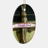 Ornement Ovale En Céramique Toujours Aimer Inspirational Rabbit Art Design d'i (Droite)