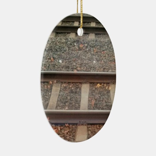 Ornement Ovale En Céramique Traces ferroviaires, Chemins de fer (Droite)