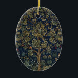 Ornement Ovale En Céramique Tree of Life<br><div class="desc">Arbre de vie de William Morris. L'"Arbre de Vie" est l'une des oeuvres les plus connues de William Morris. Vous pouvez facilement voir son attention aux détails dans cette merveilleuse tapisserie, dont le sens symbolique, selon l'histoire biblique d'Adam et Eve, est la vie éternelle ou l'immortalité. William Morris (24 mars...</div>
