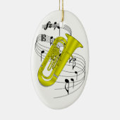 Ornement Ovale En Céramique Tuba (Droite)