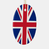 Ornement Ovale En Céramique Union Jack (Droite)