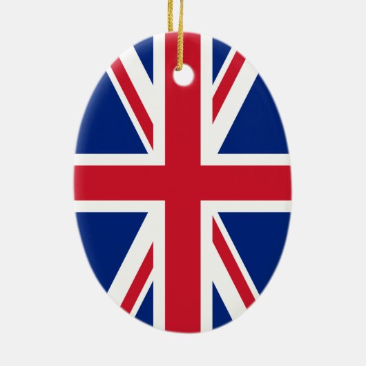 Ornement Ovale En Céramique Union Jack (Dos)
