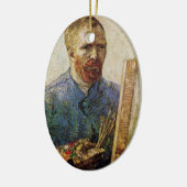 Ornement Ovale En Céramique Van Gogh Autoportrait devant Easel (Gauche)