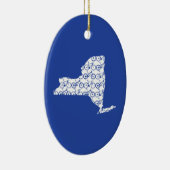 Ornement Ovale En Céramique Vélo New York (Droite)