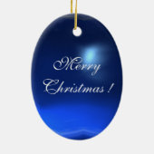 Ornement Ovale En Céramique VIERGE AVEC ENFANT ET SAINTS, Saphir Bleu (Dos)