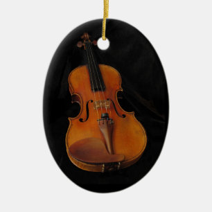 Ornement Ovale En Céramique Violon