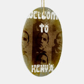 Ornement Ovale En Céramique Welcome (Droite)