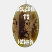 Ornement Ovale En Céramique Welcome (Gauche)