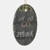 Ornement Ovale En Céramique Wild and Free Let's Go ! : Un voyage de Zebra (Droite)