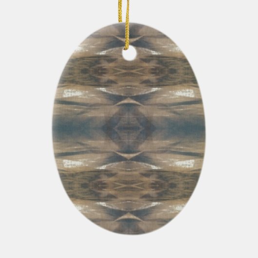 Ornement Ovale En Céramique Wildlife Leopard Wild Animal Pattern (Dos)