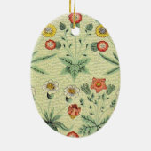 Ornement Ovale En Céramique William Morris Daisy Floral Fond d'écran Motif (Dos)