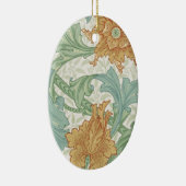Ornement Ovale En Céramique William Morris modèle floral à tige unique (Droite)