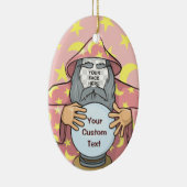 Ornement Ovale En Céramique Wizard with your face (Droite)