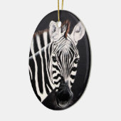 ORNEMENT OVALE EN CÉRAMIQUE ZÈBRES (Gauche)