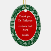 Ornement ovale personnalisé de chiroprakteur (Dos)