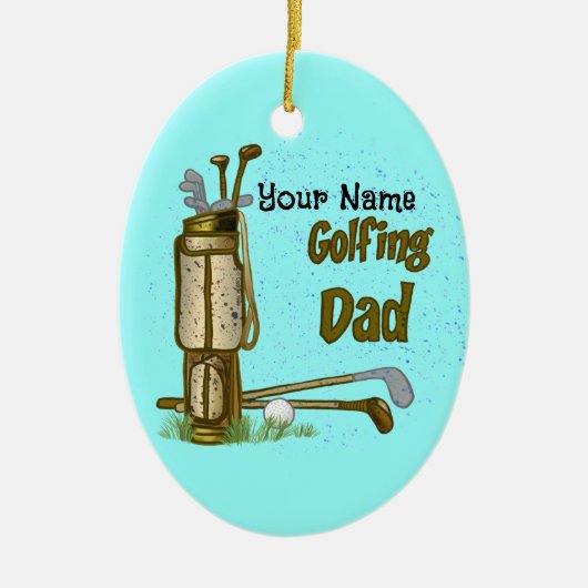 Ornement Papa de golf (Devant)