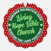 Ornement papier d'appréciation des bénévoles - Noë (Recto)