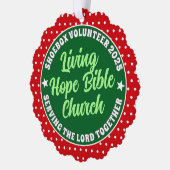 Ornement papier d'appréciation des bénévoles - Noë (Gauche)