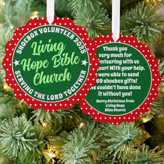 Ornement papier d'appréciation des bénévoles - Noë