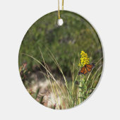 Ornement Papillon avec Fleurs Sauvages Jaunes (Gauche)
