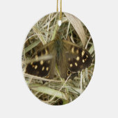 Ornement papillon en bois moucheté (Droite)