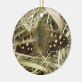 Ornement papillon en bois moucheté (Gauche)
