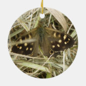 Ornement papillon en bois moucheté (Dos)