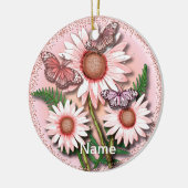 Ornement Papillon Rose Marguerite (Gauche)