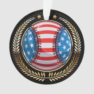 ORNEMENT PATRIOTIQUE DE BASEBALL