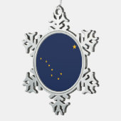 Ornement patriotique de flocon de neige avec drape (Vue impression)
