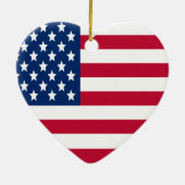 Ornement patriotique du drapeau du coeur (Dos)