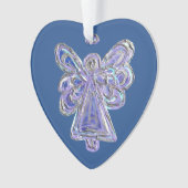 Ornement Pendentif de Noël de l'ange gardien pourp (devant)