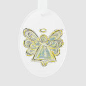 Ornement Pendentif de vacances White Guardian Ange (devant)