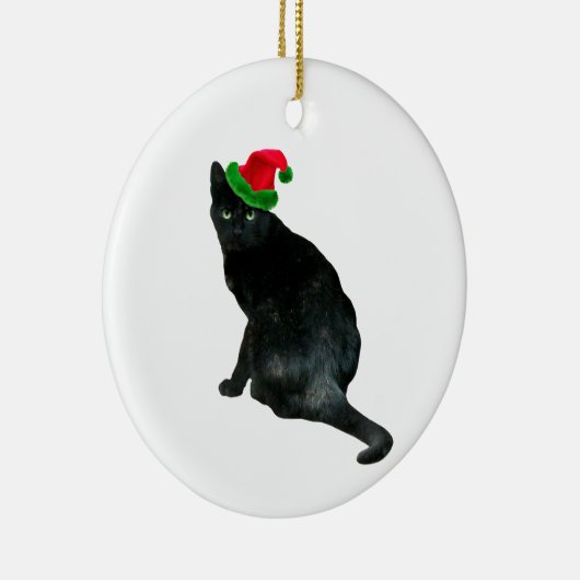 Ornement Père Noël de chat noir (Droite)