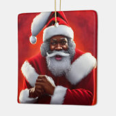 Ornement Père Noël noir (Gauche)