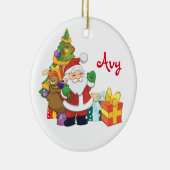 Ornement Père Noël personnalisé (Droite)