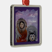 Ornement personnalisable d'ange de Joyeux Noël (Droite)