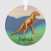Ornement personnalisable de dinosaure de Rex de (dos)
