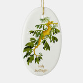 Ornement personnalisable de dragon feuillu de mer (Droite)