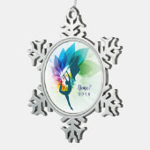 Ornement personnalisable de flocon de neige de (Vue impression)